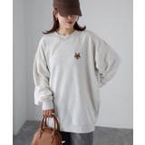 【体型カバー】めがねキツネ胸刺繍スウェット／カジュアル／春／トレーナー | Riberry | 詳細画像27 