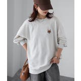 【体型カバー】めがねキツネ胸刺繍スウェット／カジュアル／春／トレーナー | Riberry | 詳細画像33 