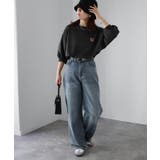 【体型カバー】めがねキツネ胸刺繍スウェット／カジュアル／春／トレーナー | Riberry | 詳細画像6 