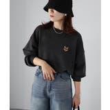 【体型カバー】めがねキツネ胸刺繍スウェット／カジュアル／春／トレーナー | Riberry | 詳細画像7 