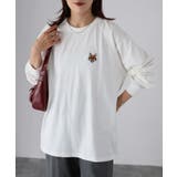 【体型カバー】めがねキツネ刺繍ロンT／カジュアル／春／ママ | Riberry | 詳細画像14 