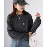 【体型カバー】めがねキツネ刺繍ロンT／カジュアル／春／ママ | Riberry | 詳細画像23 