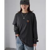 【体型カバー】めがねキツネ刺繍ロンT／カジュアル／春／ママ | Riberry | 詳細画像25 