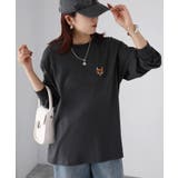 【体型カバー】めがねキツネ刺繍ロンT／カジュアル／春／ママ | Riberry | 詳細画像30 