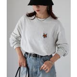 【体型カバー】めがねキツネ刺繍ロンT／カジュアル／春／ママ | Riberry | 詳細画像36 