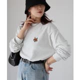 【体型カバー】めがねキツネ刺繍ロンT／カジュアル／春／ママ | Riberry | 詳細画像37 