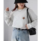 【体型カバー】めがねキツネ刺繍ロンT／カジュアル／春／ママ | Riberry | 詳細画像38 