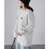 【体型カバー】めがねキツネ刺繍ロンT／カジュアル／春／ママ | Riberry | 詳細画像43 