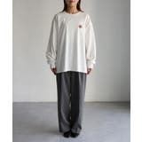 【体型カバー】めがねキツネ刺繍ロンT／カジュアル／春／ママ | Riberry | 詳細画像48 