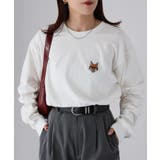 【体型カバー】めがねキツネ刺繍ロンT／カジュアル／春／ママ | Riberry | 詳細画像7 