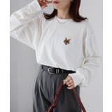 【体型カバー】めがねキツネ刺繍ロンT／カジュアル／春／ママ | Riberry | 詳細画像8 