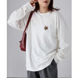 【体型カバー】めがねキツネ刺繍ロンT／カジュアル／春／ママ | Riberry | 詳細画像9 