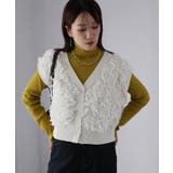 【レイヤードで体型カバー】フリンジニットベスト／大人カジュアル／春／Vネック | Riberry | 詳細画像12 