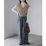 【レイヤードで体型カバー】フリンジニットベスト／大人カジュアル／春／Vネック | Riberry | 詳細画像26 