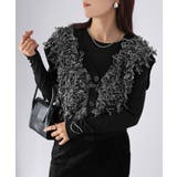 【レイヤードで体型カバー】フリンジニットベスト／大人カジュアル／春／Vネック | Riberry | 詳細画像5 