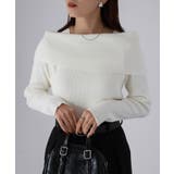 アシメオフショルニット | Riberry | 詳細画像9