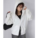 袖ロゴ刺繍レースダブルジップパーカー | Riberry | 詳細画像22 