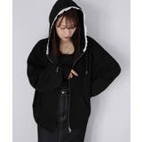 袖ロゴ刺繍レースダブルジップパーカー | Riberry | 詳細画像37 