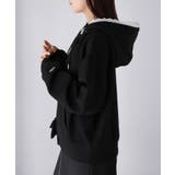 袖ロゴ刺繍レースダブルジップパーカー | Riberry | 詳細画像44 