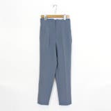 アッシュブルー | ハイウエストテーパードパンツ ロングパンツ オフィスカジュアル | Riff