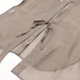 バックスリットリボンシアーノーカラーシャツ シースルー 羽織り | Riff | 詳細画像14 