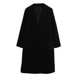 ブラック | ノーカラーコート ロングコート ベーシック アウター Riff リフ | Riff