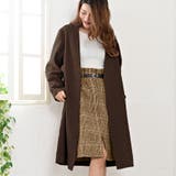 モカ | ノーカラーコート ロングコート ベーシック アウター Riff リフ | Riff