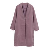 ラベンダー | ノーカラーコート ロングコート ベーシック アウター Riff リフ | Riff
