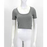 UネックカラーTシャツ ショート丈 クロップド丈 | Riff | 詳細画像39