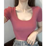 UネックカラーTシャツ ショート丈 クロップド丈 | Riff | 詳細画像31