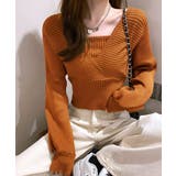 デコルテ見せリブニット セーター トップス | Riff | 詳細画像3 