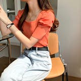 パワーショルダーリブトップス Tシャツ カットソー | Riff | 詳細画像10