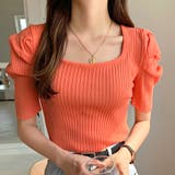 パワーショルダーリブトップス Tシャツ カットソー | Riff | 詳細画像11