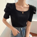 パワーショルダーリブトップス Tシャツ カットソー | Riff | 詳細画像17