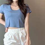 ショート丈カラーTシャツ カットソー インナー | Riff | 詳細画像15