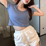 ショート丈カラーTシャツ カットソー インナー | Riff | 詳細画像16