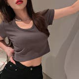 ショート丈カラーTシャツ カットソー インナー | Riff | 詳細画像22