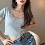 グレー | ショート丈カラーTシャツ カットソー インナー | Riff