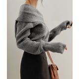 オフショルニットトップス オフショルダー オフタートル | Riff | 詳細画像8 