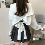 バックリボンショート丈トップス カットソー プルオーバー | Riff | 詳細画像1