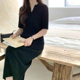 ポロシャツ風が新鮮 襟付きリブワンピース リブ編み | Riff | 詳細画像12