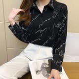 上品にきまるシンプル柄シャツ 英字 レトロ | Riff | 詳細画像9
