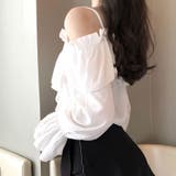 ラッフルフリルが華やかな主役級ブラウス オフショル フリル | Riff | 詳細画像5 
