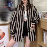 着映えする太ストライプがアクセントに ストライプシャツ ゆるシャツ | Riff | 詳細画像12 