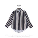 着映えする太ストライプがアクセントに ストライプシャツ ゆるシャツ | Riff | 詳細画像15 