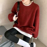 重ね着風ニット ドッキング フェイクレイヤード | Riff | 詳細画像18