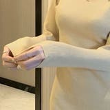 胸元のカッティングデザインがポイント ニットワンピース リブニット | Riff | 詳細画像4