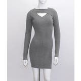 胸元のカッティングデザインがポイント ニットワンピース リブニット | Riff | 詳細画像26 