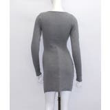 胸元のカッティングデザインがポイント ニットワンピース リブニット | Riff | 詳細画像28 