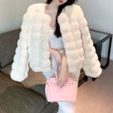 羽織るだけでリッチな気分に ファーショートコート ファー | Riff | 詳細画像5 